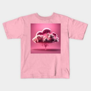Pink Glitter Bubble Cloud Kids T-Shirt